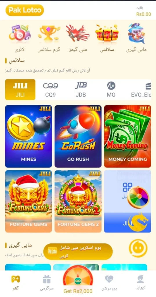 Pak Lotoo game